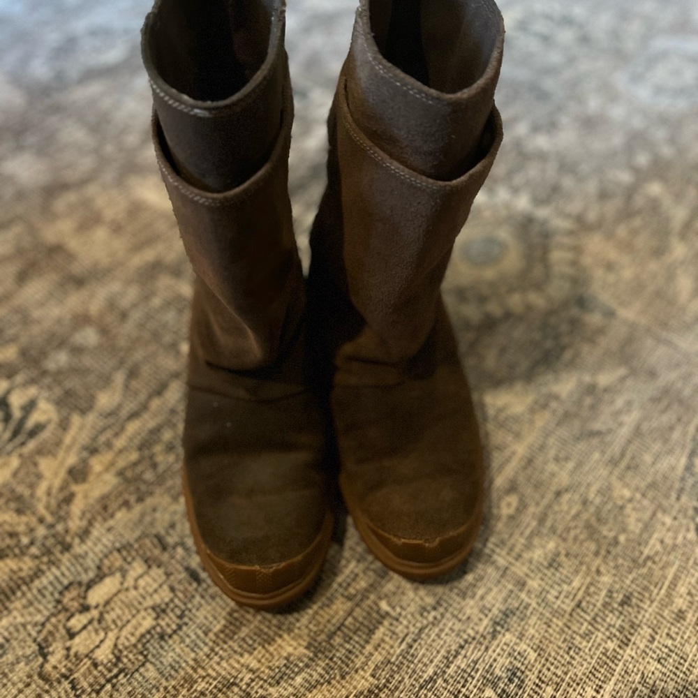 Sorel Toronto Brown Leather Mid Calf Winter Snow Wedge Boot Women's Size 7.5 - Picture 5 of 9